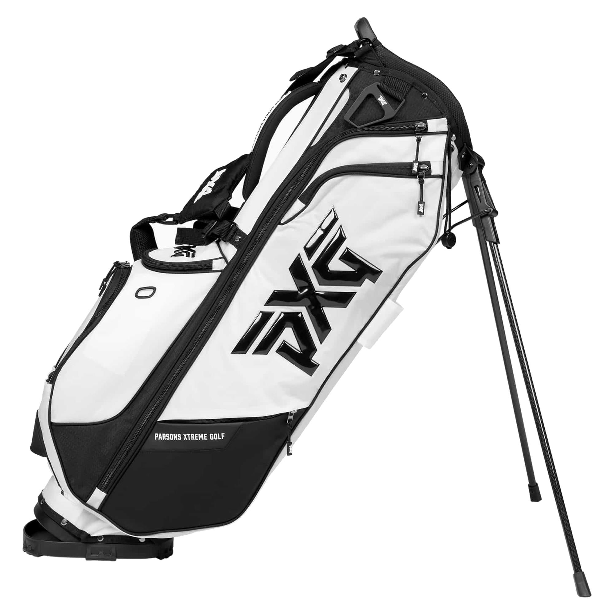 PXG Xtreme Carry Stand Golf Bag in White – Front View